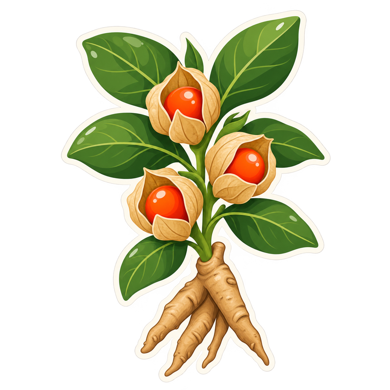 Ilustración de planta de ashwagandha