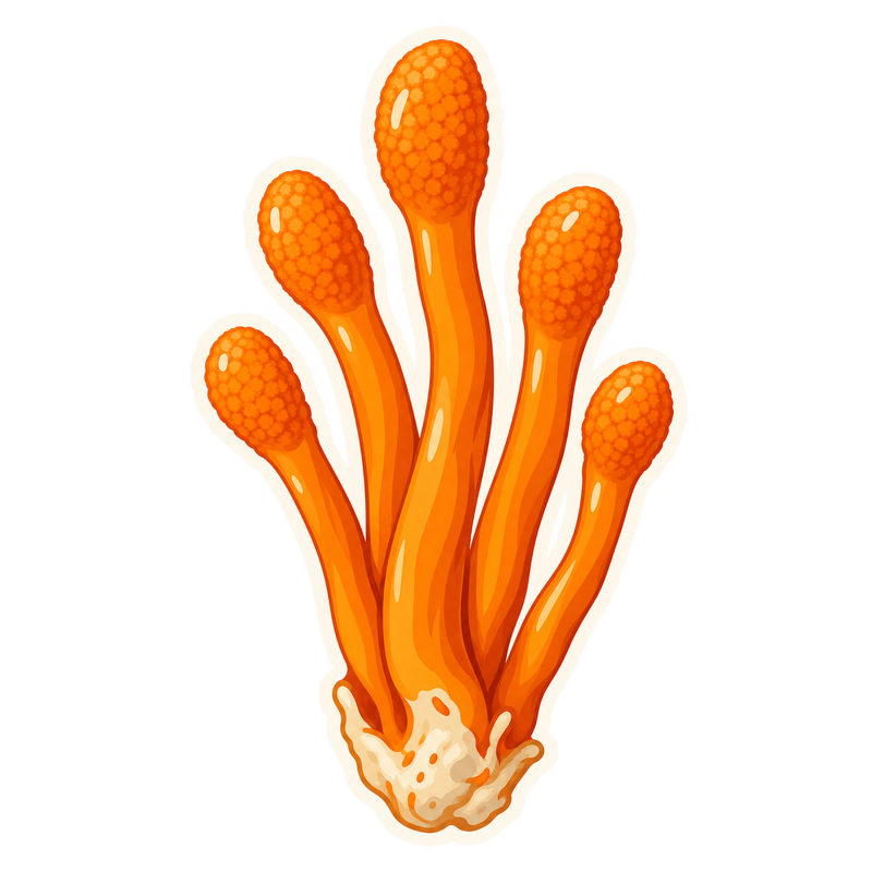 Ilustración de Cordyceps militaris